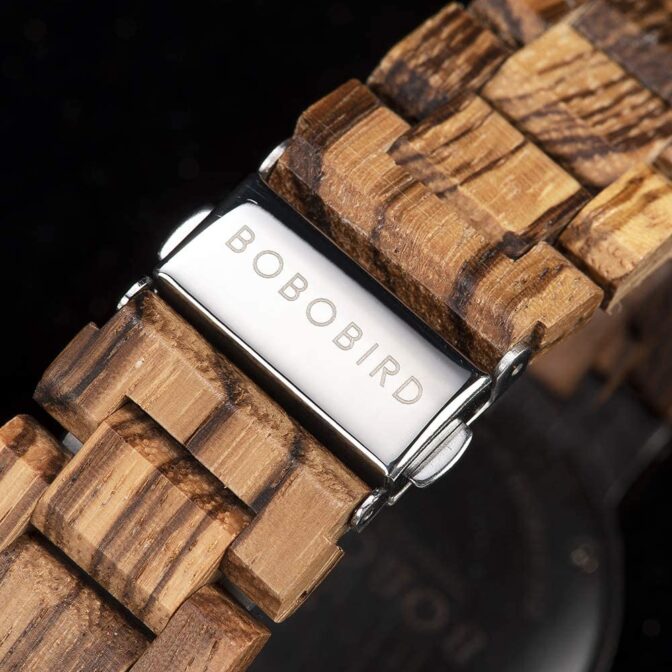 BOBO BIRD Mens Wooden Watch ボボバード メンズ 男性用 木製腕時計 アナログクォーツ 日付週表示 軽量(ブラウン) |  Houzyou shop